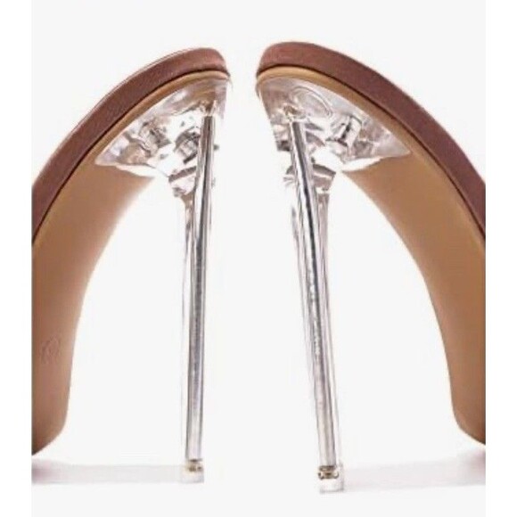 Cape Robbin Women's Clear Transparent Strap Stiletto Heel Sandals Rhinestone 8 - Picture 5 of 16